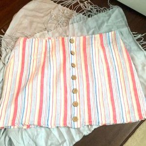 Striped Primary Colored Skirt